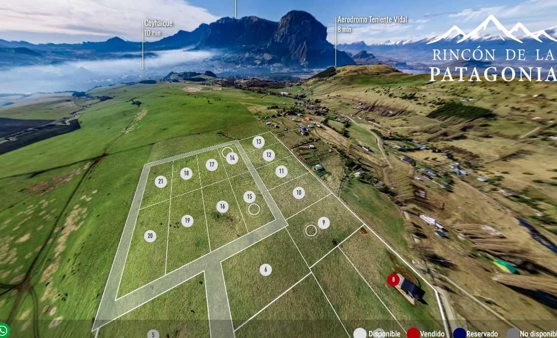 Segunda vista del masterplan con la numeración de las parcelas del sector sur